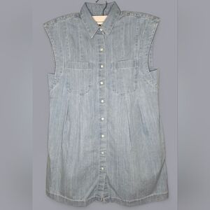 Banana Republic Sleeveless Denim Shirt - Size M, Oversized Fit NWT
